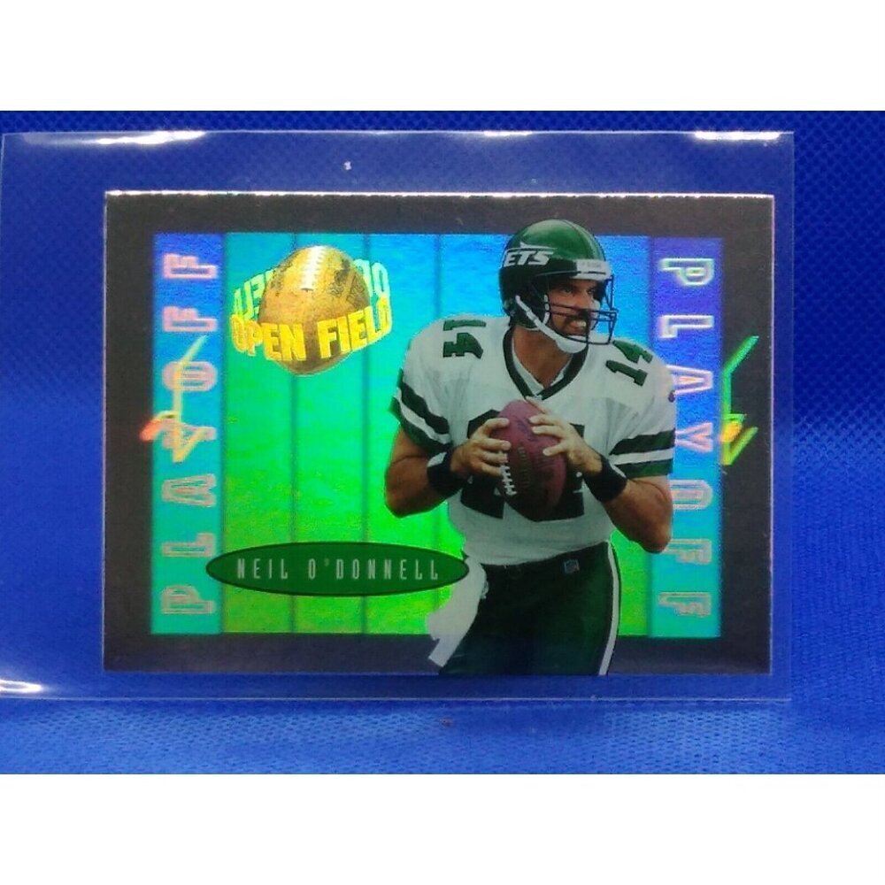 Neil O'Donnell 1996 Playoff Contenders OPEN FIELD MINI HOLOGRAM #38 Jets
